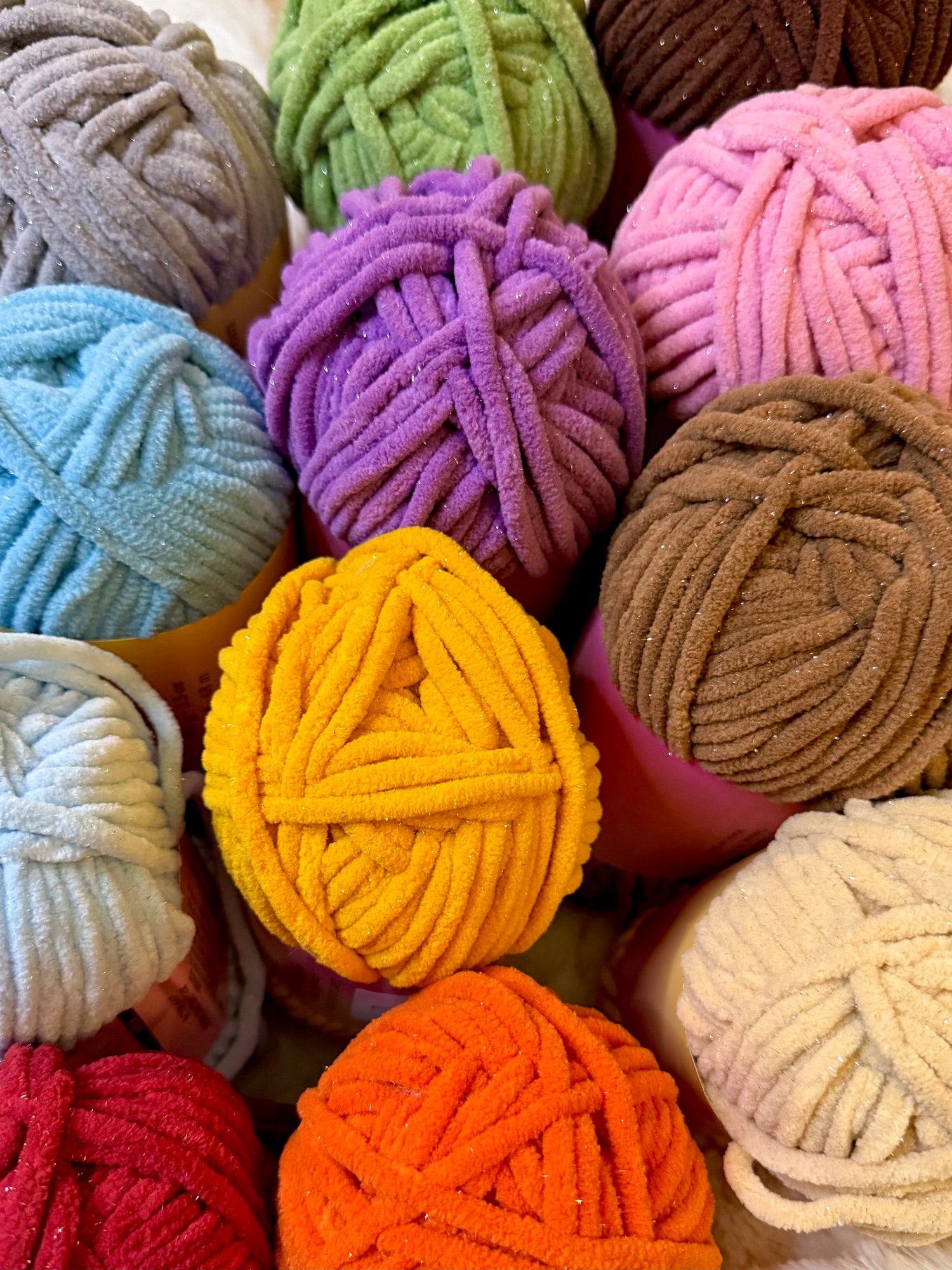 Premium Sparkle Chenille yarn