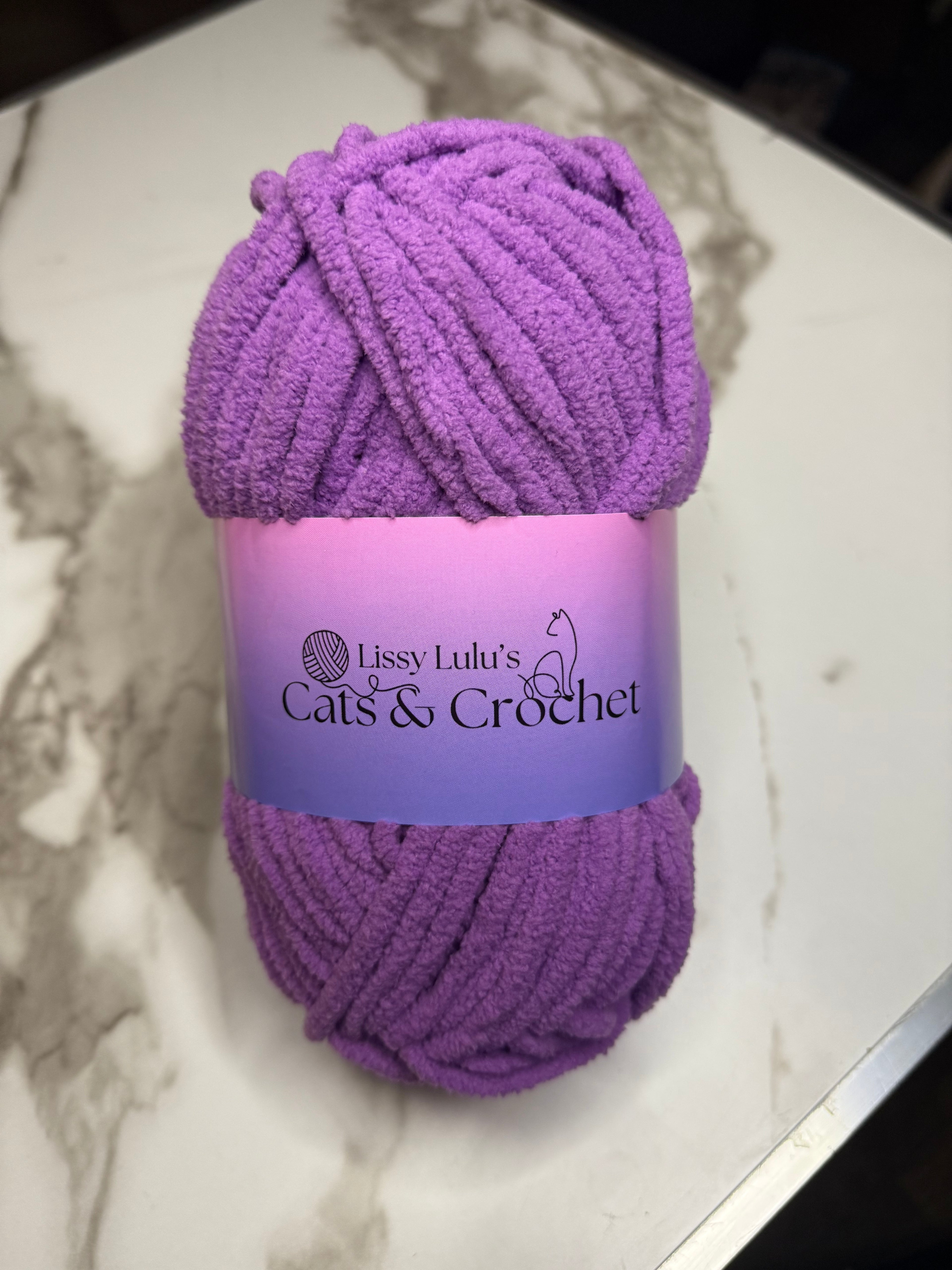 Plum Chenille Yarn