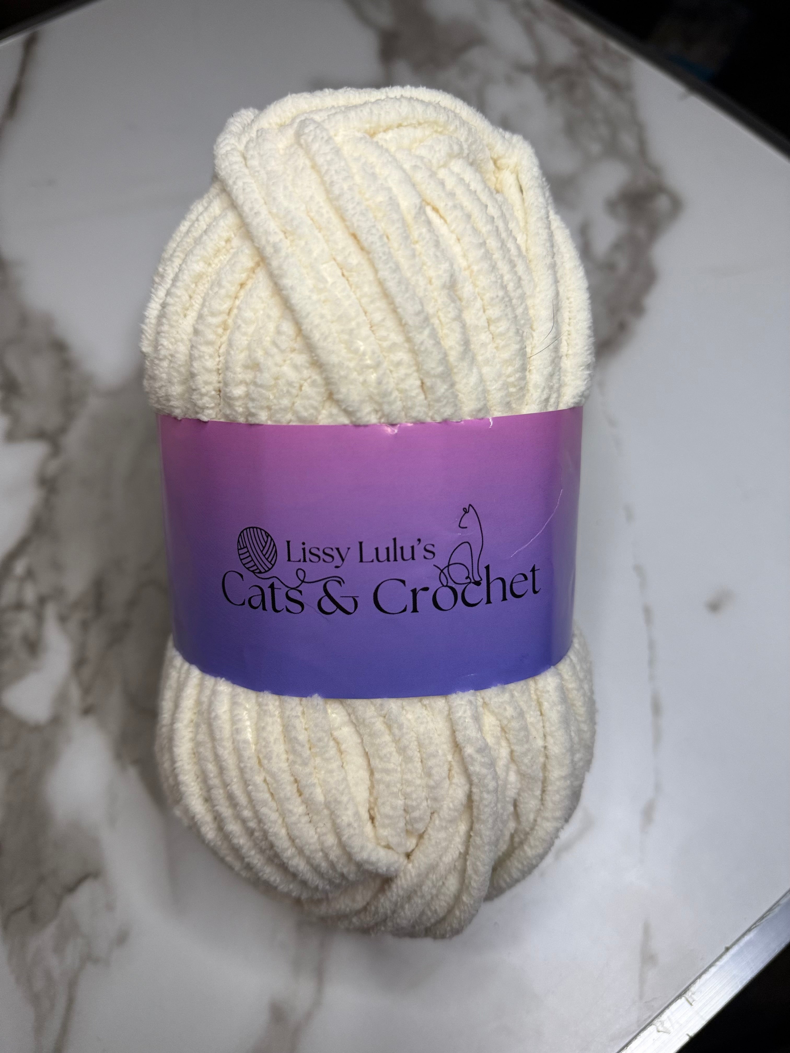 Cream Chenille Yarn