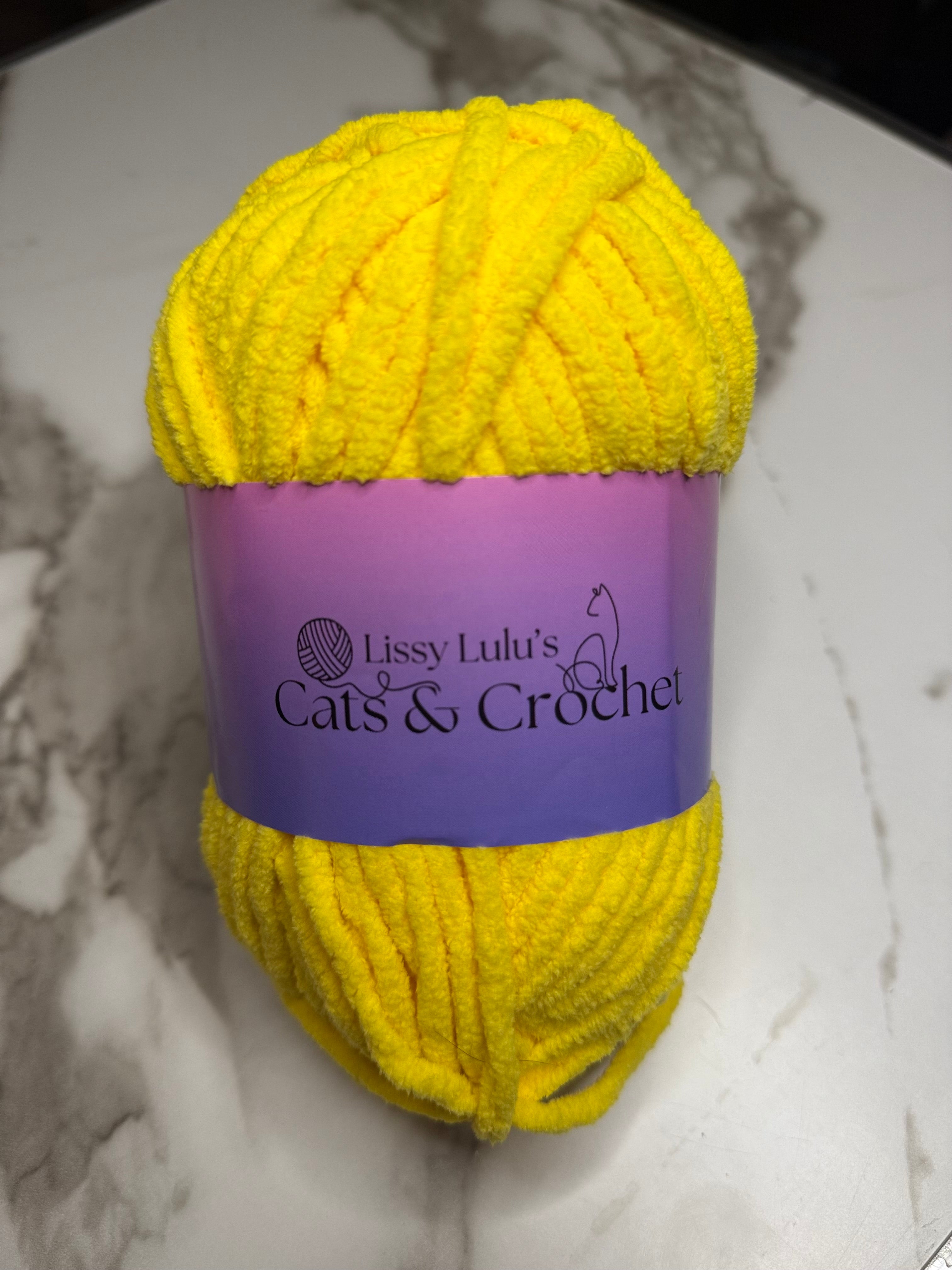 Sunshine Yellow Chenille Yarn