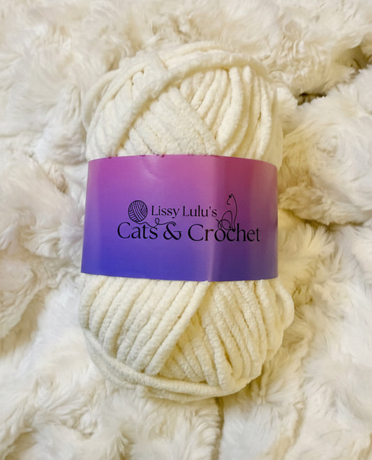 Cream Chenille Yarn