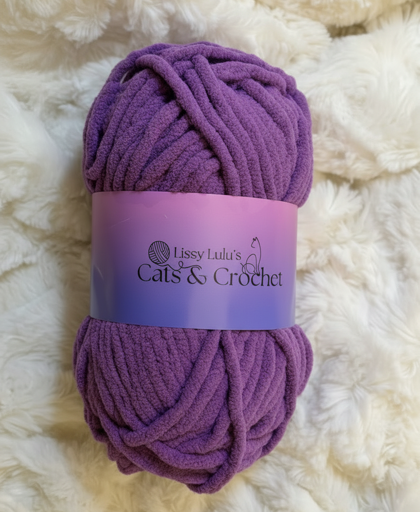 Plum Chenille Yarn