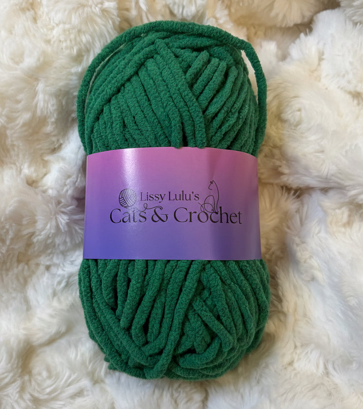 Emerald Green Chenille Yarn
