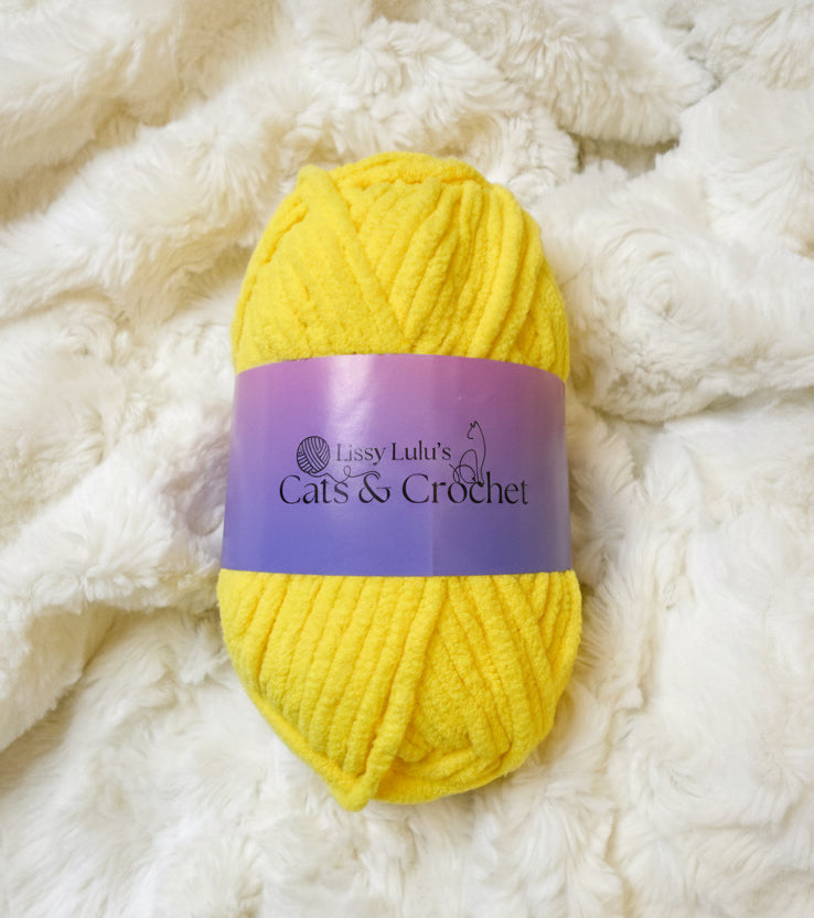 Sunshine Yellow Chenille Yarn