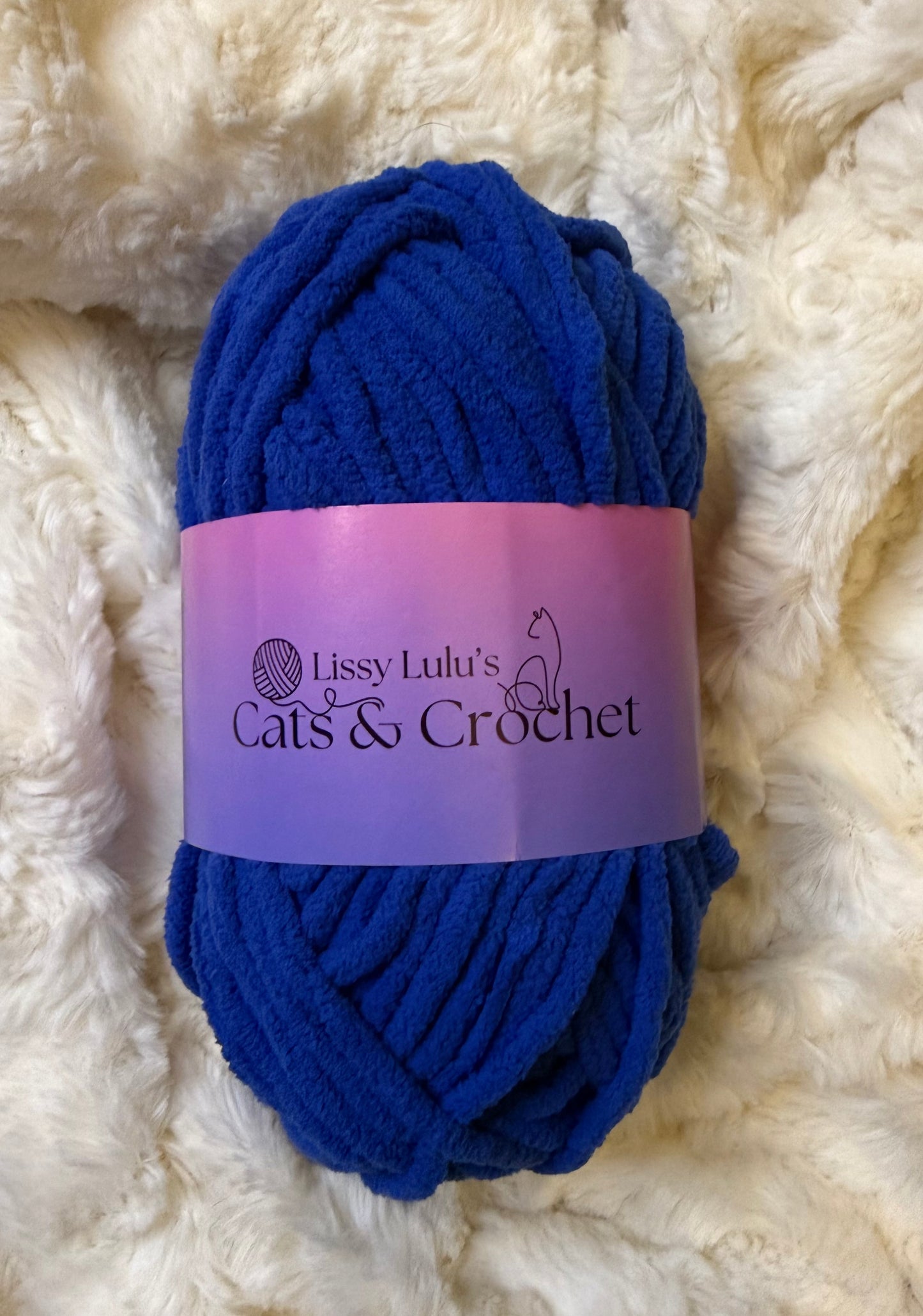 Royal Blue Chenille Yarn