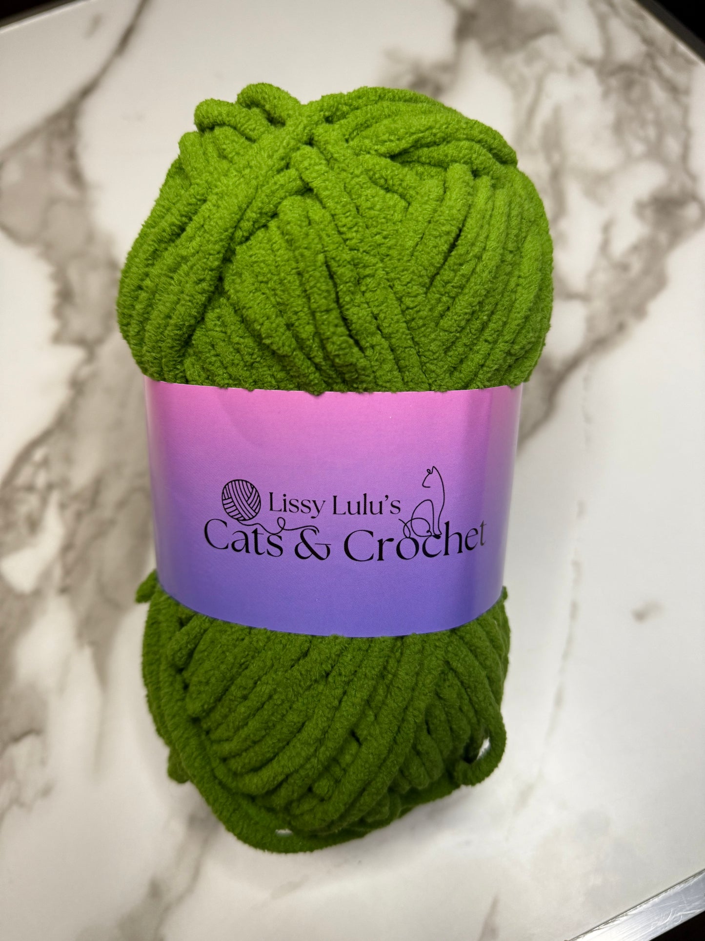 Olive Green Chenille Yarn