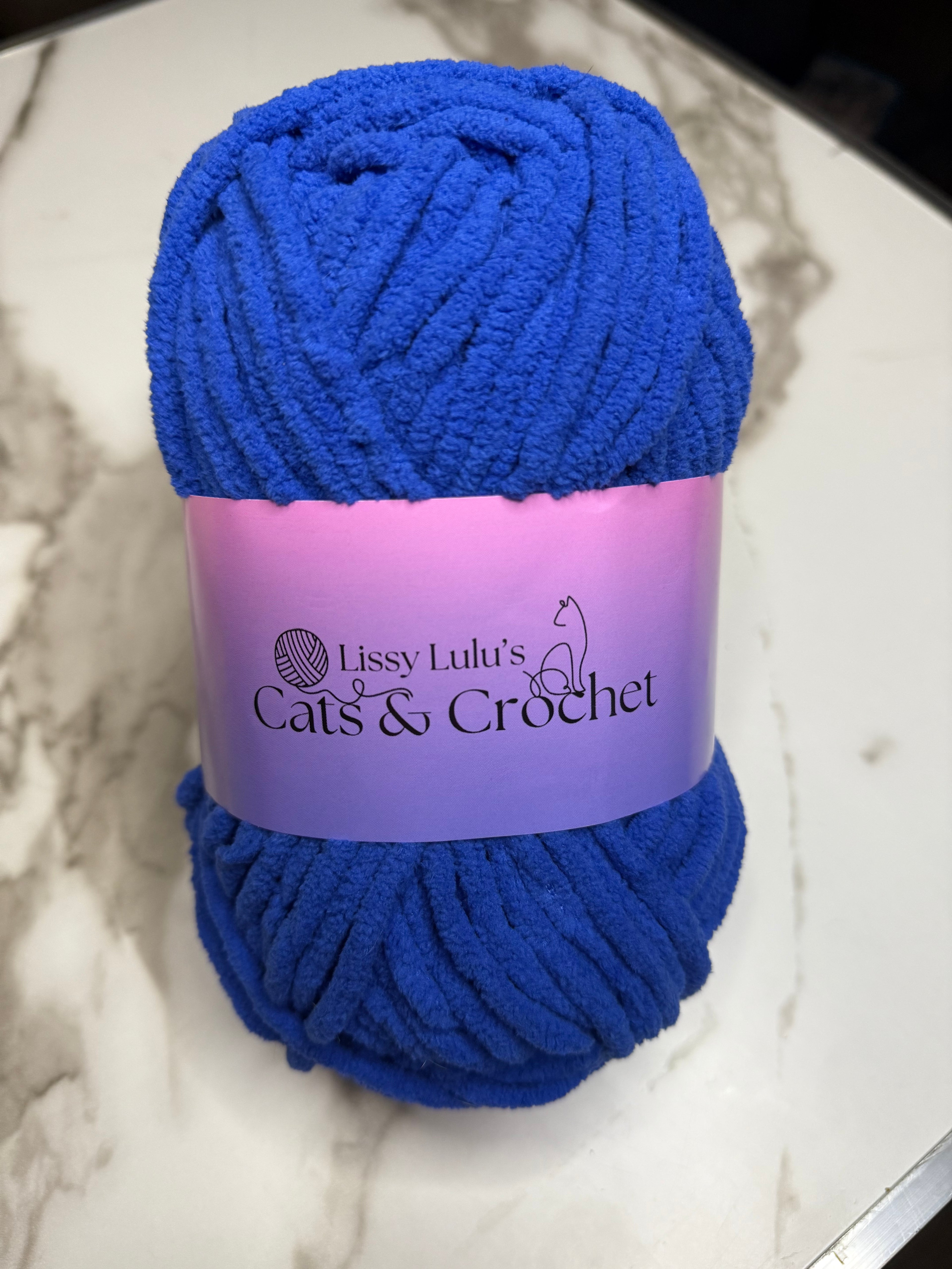 Royal Blue Chenille Yarn
